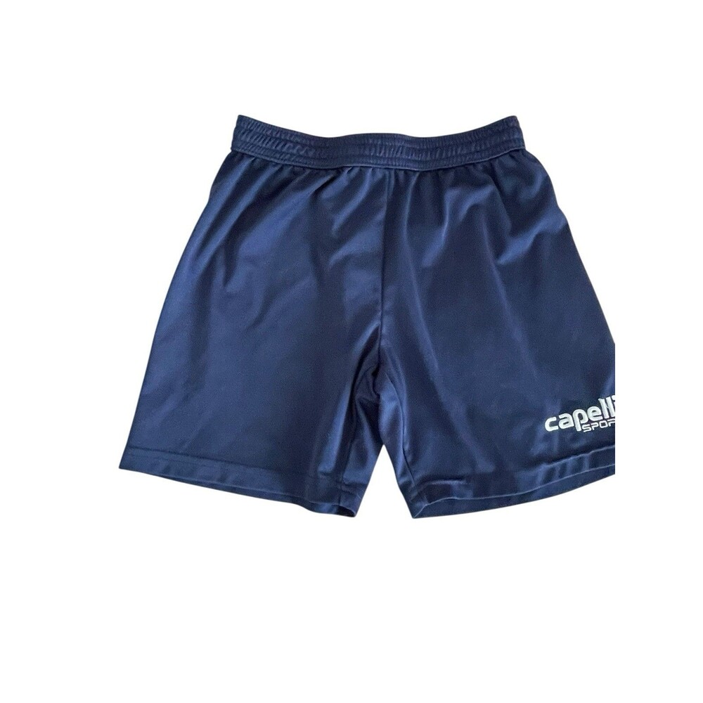 Capelli Embroidery Logo Sport Training Shorts Kids Boys Navy Blue Soccer SZ XS